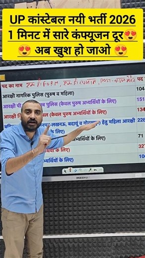 UP POLICE NEW VACANCY 2025 | सारे कंफ्यूजन दूर😍 #exampur #viveksir #uppolice #upconstable #shorts