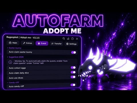 [NEW] ADOPT ME AUTOFARM SCRIPT| FARM EGGS&GROW PETS| KEYLESS PASTEBIN