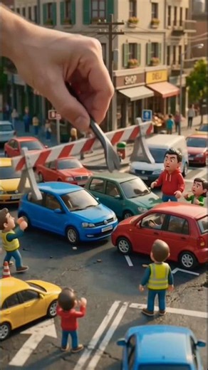 traffic jam safe your male #adventure #ai #cartoon #animation #traffic #shorts #shortvideo #viral