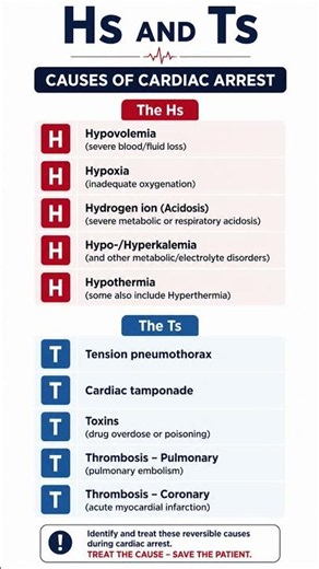 Hs & Ts of Cardiac Arrest 🚨 | Reversible Causes | ACLS & NCLEX| Med Made Easy