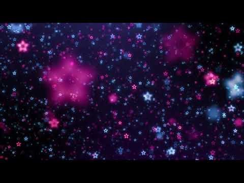 Flying In Field Of Dreamy Neon Stars Colorful Stars 4K Background VJ Live Wallpaper