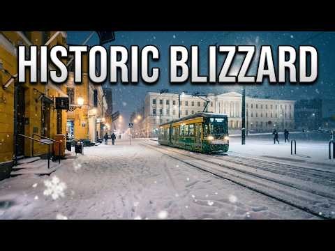 HEAVY SNOW BLIZZARD IN HELSINKI ❄️ Winter Storm City Walk | Finland 4K 🇫🇮 24/7 Pre-recorded LIVE