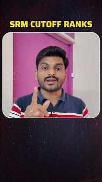 SRM University Cutoff Ranks #srmuniversity #cutoff #shorts | Yours Media