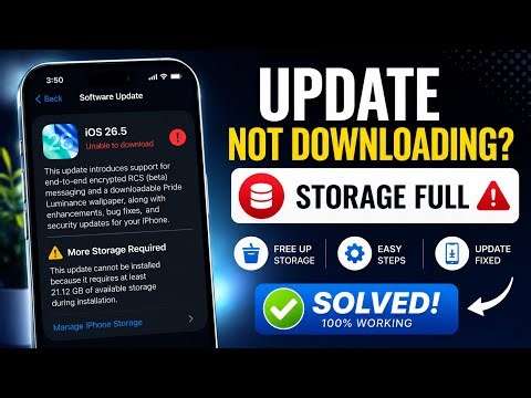 iPhone Update Not Downloading? Fix Storage Full Error (iOS 26.5) iPhone Update Problem SOLVED