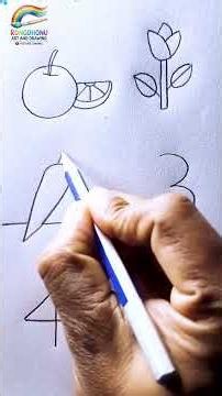 Easy Drawing from Numbers 0,1,2,3,4,5 | Turn Numbers into Beautiful Drawings