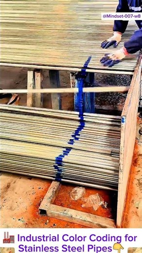 🏭 Industrial Color Coding for Stainless Steel Pipes👇