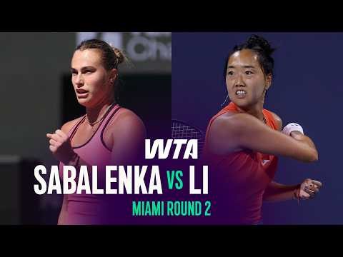 Aryna Sabalenka vs. Ann Li | 2026 Miami Open Round 2 | WTA Match Highlights