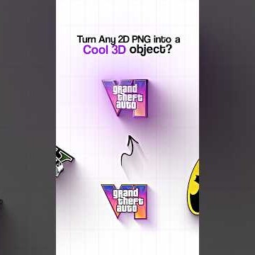 Turn Any 2D PNG into a 3D Object in After Effects.#shorts