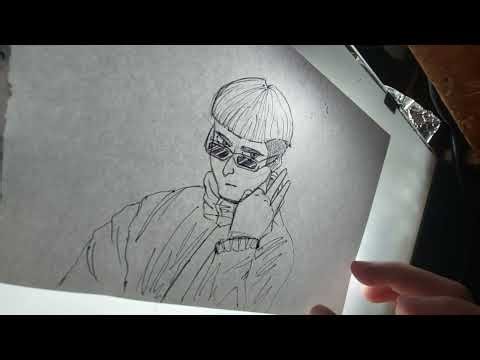 dibujando a oliver tree de la cancion Life Goes On speed drawing amsr