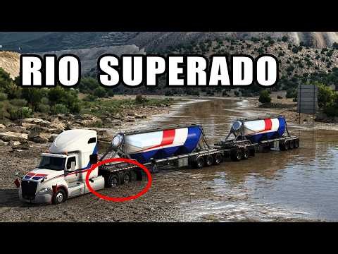 Cement Hoppers with International LT Double Truck by the River American Truck Simulator