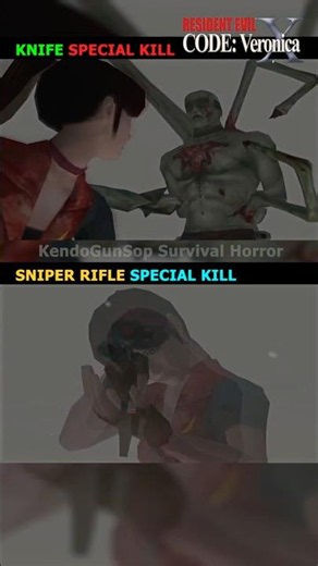 NOSFERATU Knife & Sniper Rifle Special Kills - RESIDENT EVIL CODE: VERONICA Boss Fight #ResidentEvil