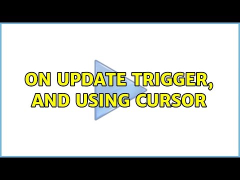 On Update trigger, and using cursor