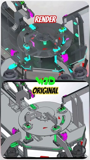 Solidworks Animation - Render vs Original Graphic - Toy Assembly #solidworks #automation