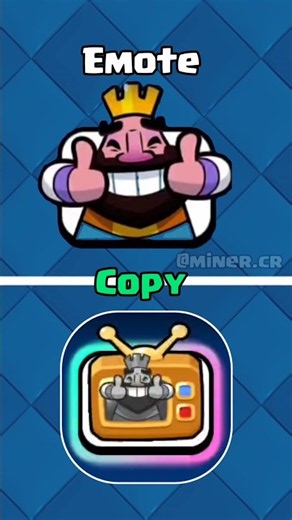Clash Royale Emotes vs Copy #clashroyale #shorts