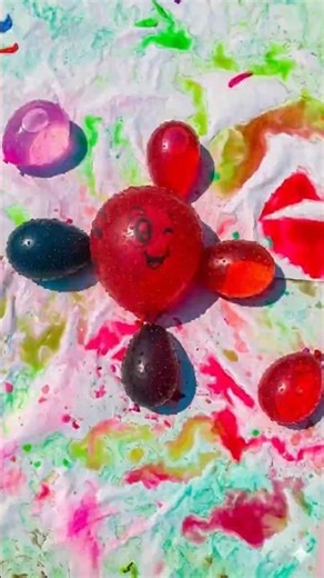 Satisfying Water Balloon Explosion 🤯 Colorful Fun #shorts