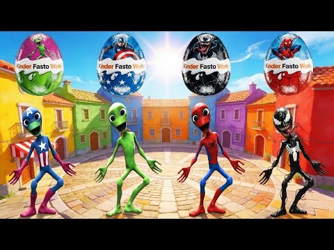 dance challenge dame tu cosita vs spiderman vs venom vs me captain america 👽 Alien Green 👽