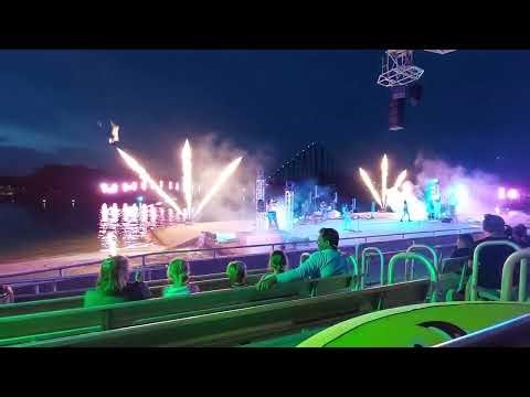 Live band and water ski Show on the end part of our summer 2025 trip at San Antonio WaterWorld.