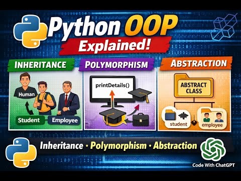 Python OOP Explained | Inheritance, Polymorphism & Abstraction with Examples