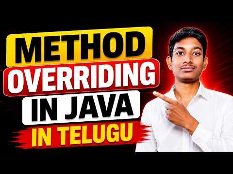 Method Overriding in Java Telugu | Runtime Polymorphism | Java OOPs Concepts | Java Full Course