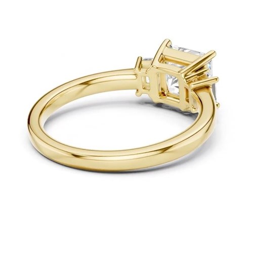 Three Stone Princess Cut Lab Diamond Promise Ring
