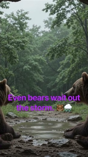Bears Sheltering from the Storm 🐻 | Wind & Rain Sounds #rainsounds #sleepsounds #bear