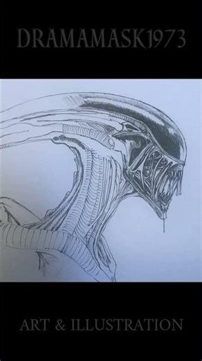 Alien Xenomorph Illustration #shorts