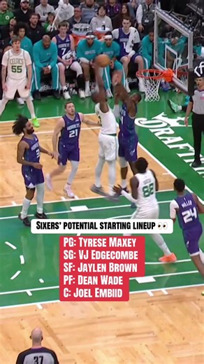 How far can this Sixers team go in the East? 🤔 #nba #basketball #jaylenbrown #sixers #joelembiid