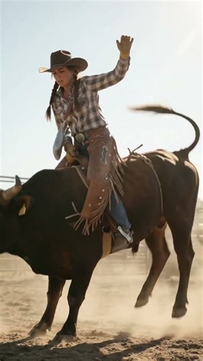 🐂 Cowgirl Rides A Massive Bucking Bull