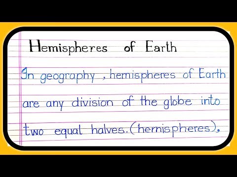 What is hemisphere of earth | Definition of hemisphere of earth | Short note on hemisphere of earth