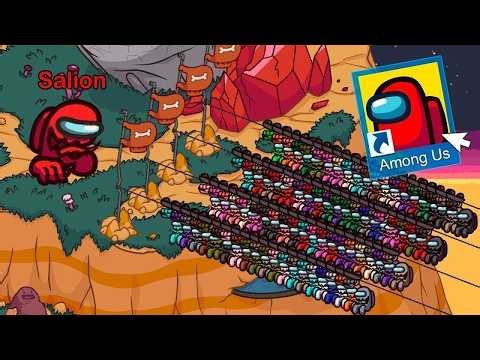 Among Us, but with 1 MILLION SEEKERS on THE FUNGLE - HIDE n SEEK Mode