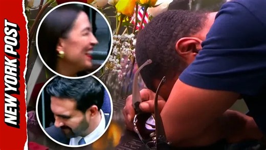 AOC spotted laughing next to Mamdani at 9/11 ceremony — as victims’ families weep during reading of names