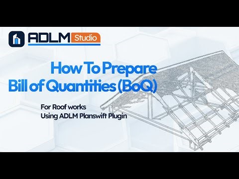 How to prepare bill of quantities using PlanSwift | Roof works