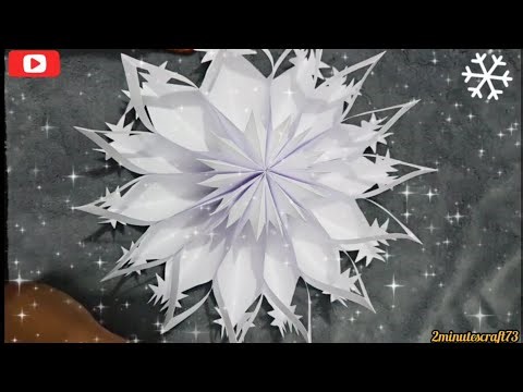 ✂️❄️How to make easy 3d Snowflake ||Step-by-step tutorial
