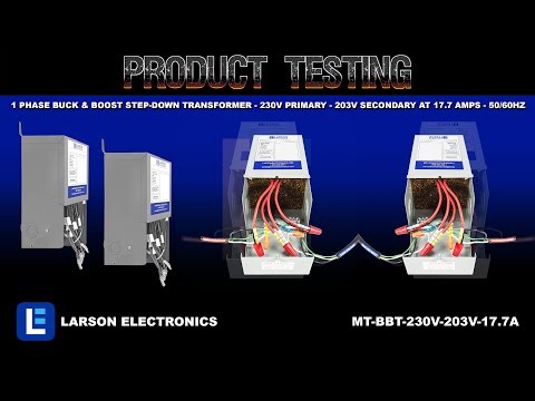 1 Phase Buck & Boost Step-Down Transformer - 230V Primary - 203V Secondary at 17.7 Amps - 50/60Hz