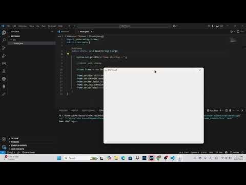2. HR - Creating Java Window