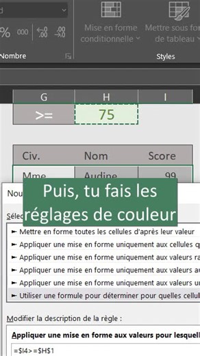 Repérer les meilleurs avec Excel