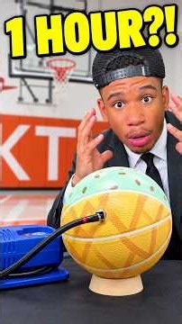 He PUMPED a BASKETBALL for 1 HOUR straight🏀💨 #reaction #shortsfeed #youtubeshorts #cringe #funny