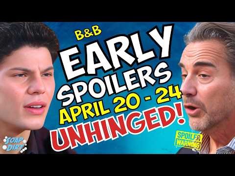 Bold and Beautiful Early Spoilers April 20-24: RJ UNHINGED & Ridge Issues Stern Warning | Soap Dirt