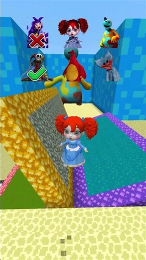 Poppy Playtime Rotating Wheel Challenge😍 #minecraft #poppyplaytimechapter5