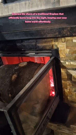 Experience Long-Lasting Warmth With This Classic Traditional Fireplace #fire #wood #winter #home