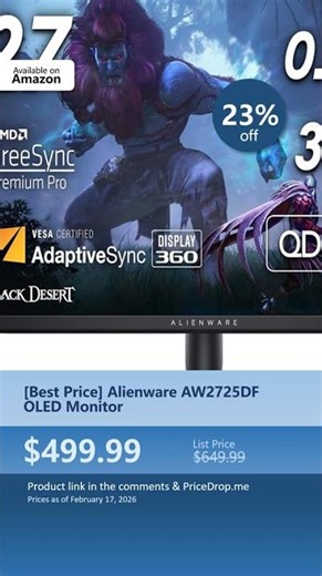 [Best Price] Alienware AW2725DF OLED Monitor