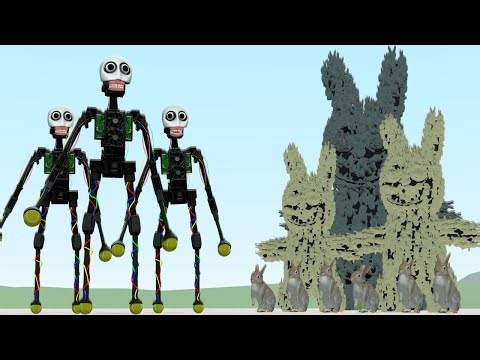 7 Billion Rabbits Monster From Cyriak Vs The Self-Aware Robot Army In Garry's Mod