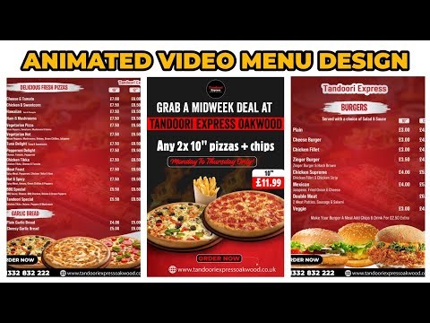 Modern Motion Menu Design for Restaurants | UK & US Food Businesses