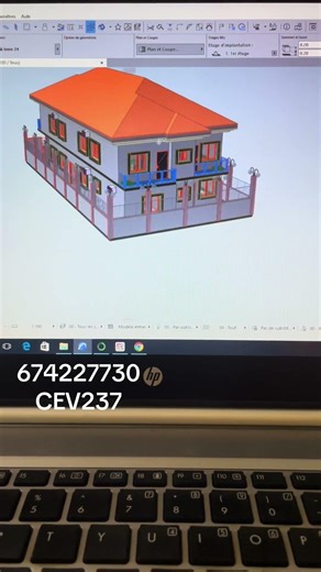 Présentation d’un projet de bâtiment : Chaussée, Niveau 1 et Modélisation 3D #cev237