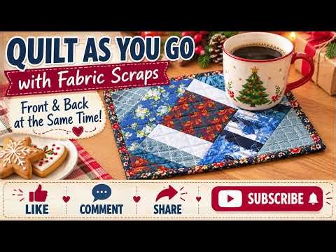 Front and Back at the Same Time: Quilt As You Go with Fabric Scraps 
