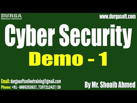 Cyber Security tutorials || Demo - 1 || by Mr. Shoaib Ahmed On 30-12-2025 @9PM (IST)
