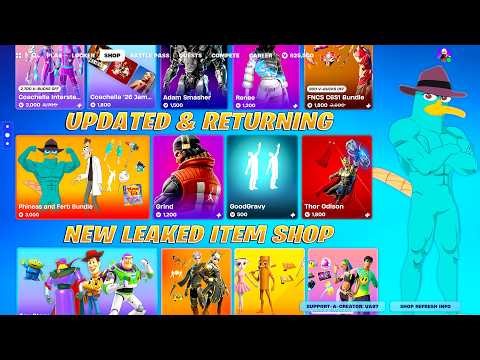 All NEW Item Shops UPDATED & RETURNING(Phineas & Ferb, Toy Story, Coachella, FNCS, Rewards) Fortnite