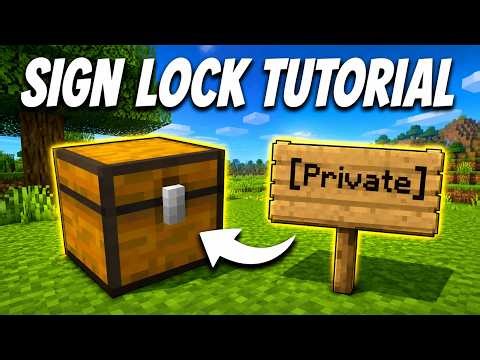 How to lock a chest in Minecraft (Chest Locksign Mod)