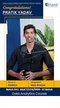 Ethans Tech Student's Placement Success | IT Training Institute Pune | How to Get Data Analyst Job