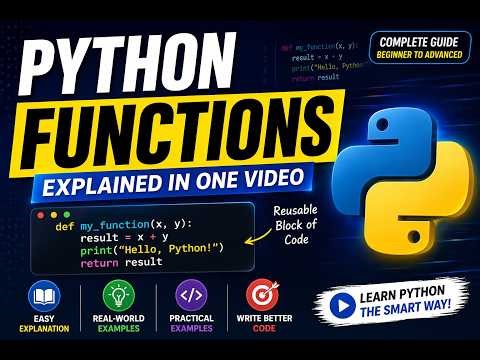Python Functions Tutorial Step by Step for Beginners (2026) | Everything You Need to Know